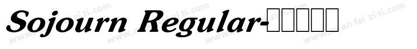 Sojourn Regular字体转换